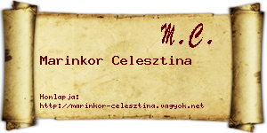 Marinkor Celesztina névjegykártya